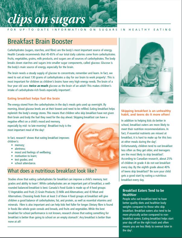 Breakfast brain booster