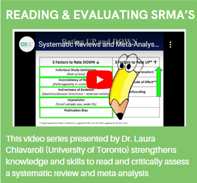 Videos on readings and evaluating SRMAs